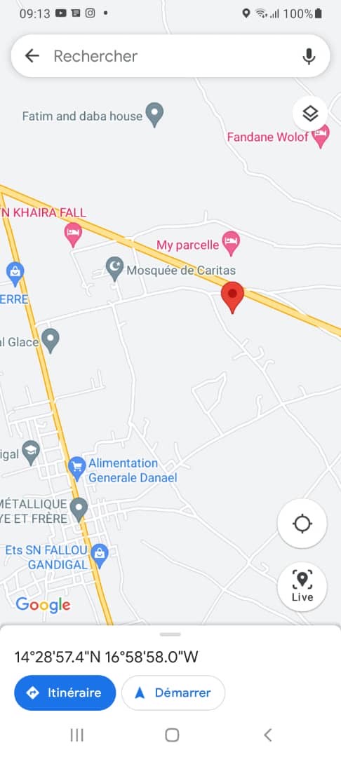 Terrain de 225 mètres carrés délibération à Gandigal