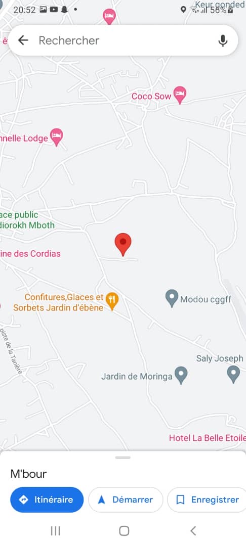 Terrain de 9500 mètres carrés délibération à Ndiourokh