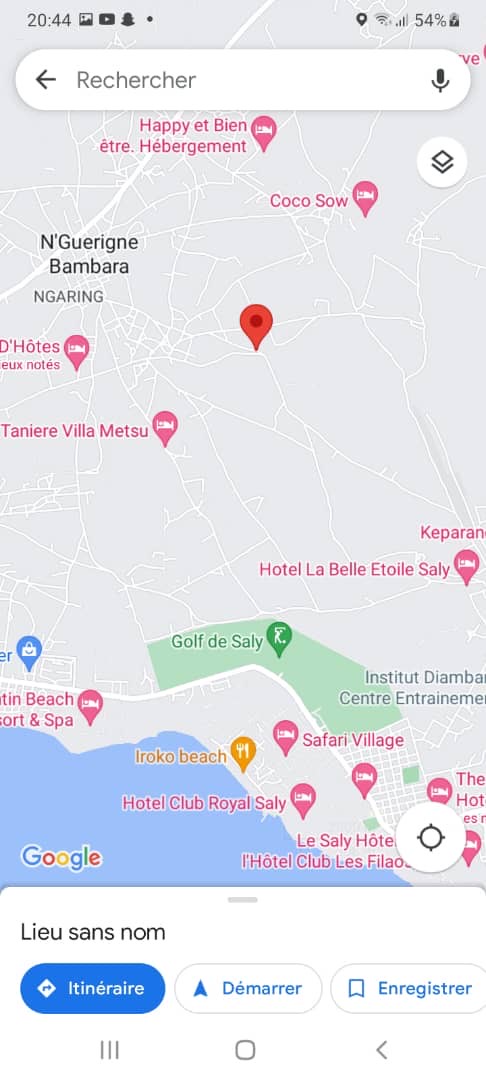 Terrain de 2600 mètres carrés délibération à Ndiourokh