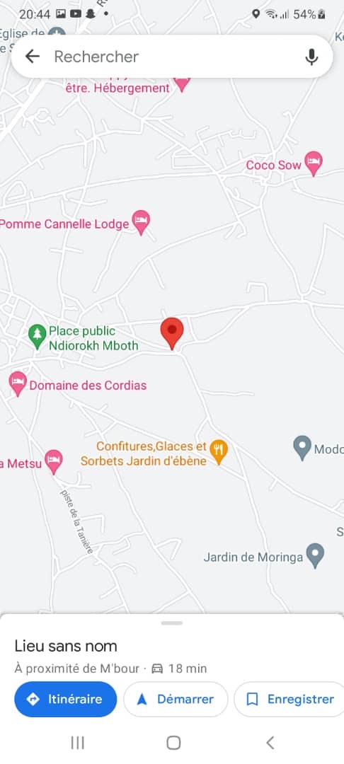 Terrain de 2600 mètres carrés délibération à Ndiourokh