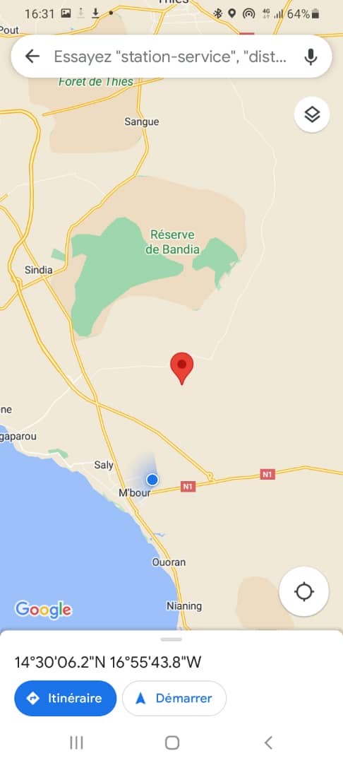 Terrain de 225 mètres carrés délibération à Malicounda