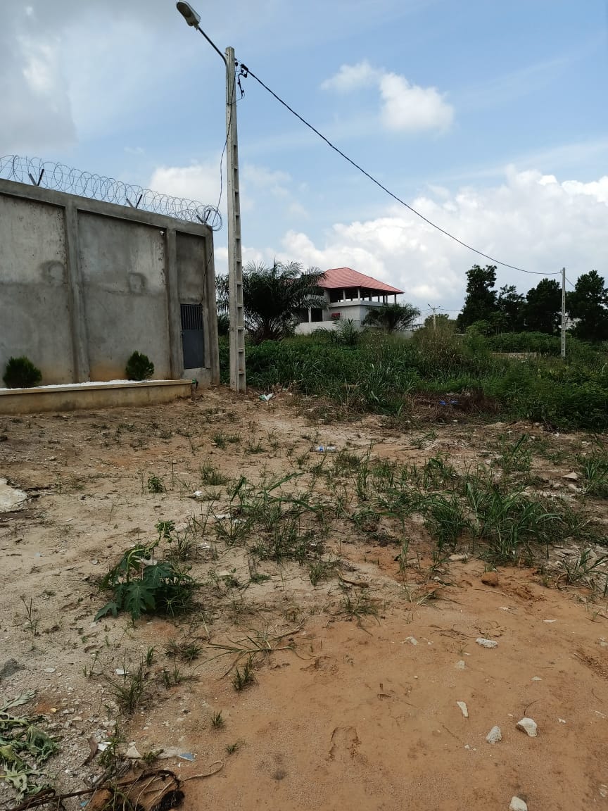 un terrain plat de 571 m2 avec un acd en vente riviera fhe kessé
