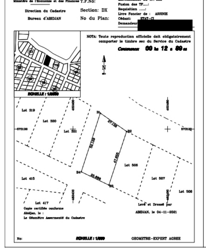 Terrain en vente à assinie