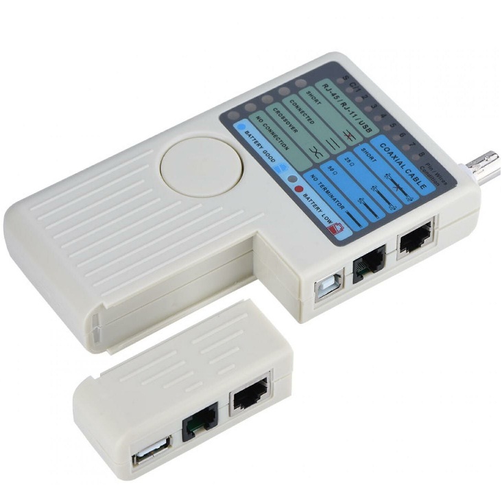 Testeur de câble à distance pour fiches (RJ45, RJ11, USB, BNC)