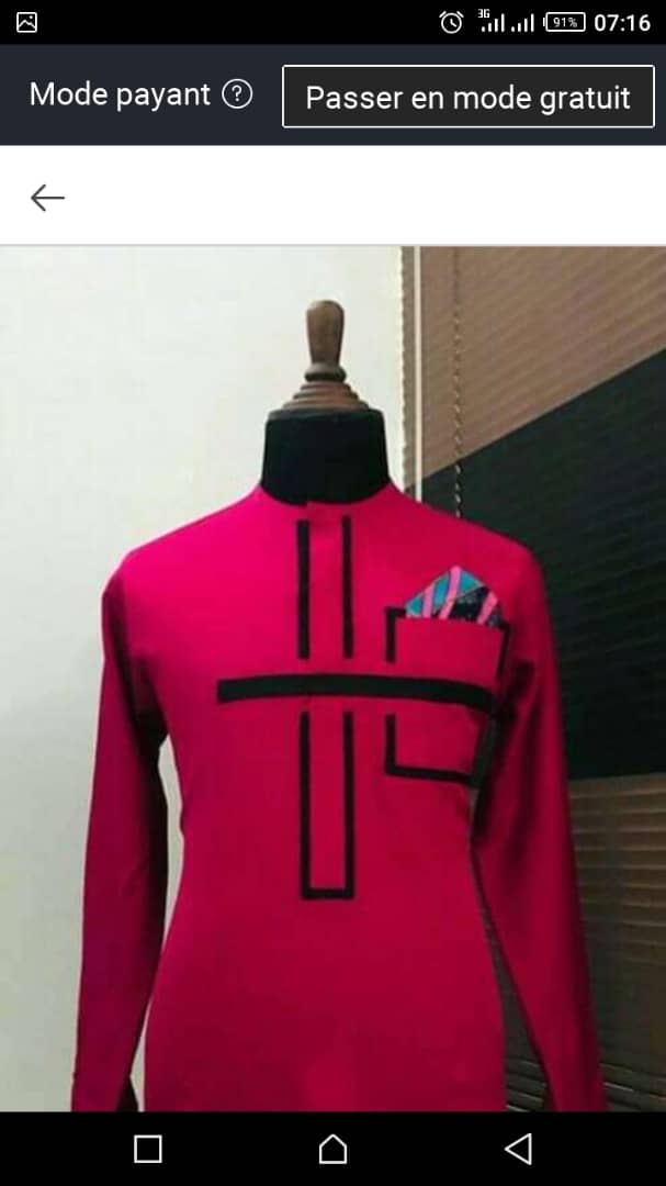 Tunique pour les hommes