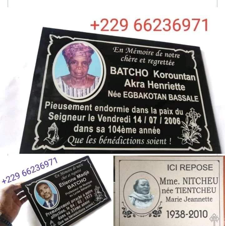 Plaque tombeau, funeraire - marbre - plexiglace