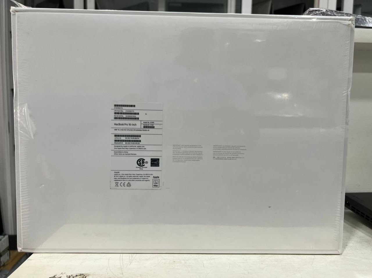 ARRIVAGE DE MACBOOK PRO M1 MAX 16Pouce