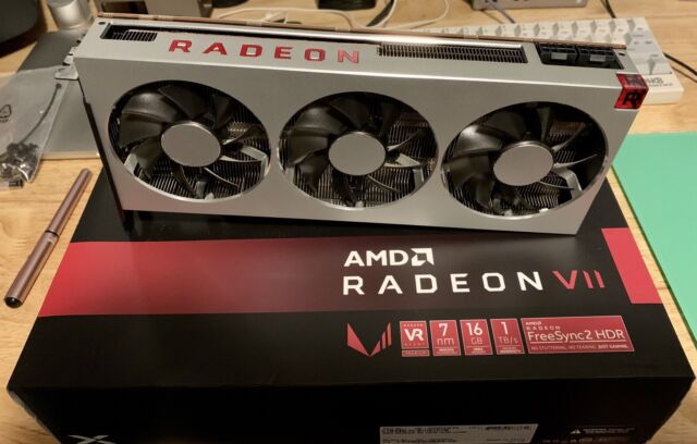 FOR SALE XFX AMD Radeon VII 16GB HBM2, 1750 MHz Boost, 1801 MHz Peak, 3xDP 1xHDMI Pci-E 3.0. Brand X FOR SALE XFX AMD Radeon VII 16GB HBM2, 1750 MHz Boost, 1801 MHz Peak, 3xDP 1xHDMI Pci-E 3.0. Brand X