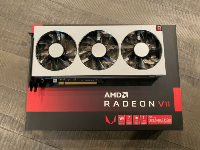 FOR SALE XFX AMD Radeon VII 16GB HBM2, 1750 MHz Boost, 1801 MHz Peak, 3xDP 1xHDMI Pci-E 3.0. Brand X FOR SALE XFX AMD Radeon VII 16GB HBM2, 1750 MHz Boost, 1801 MHz Peak, 3xDP 1xHDMI Pci-E 3.0. Brand X