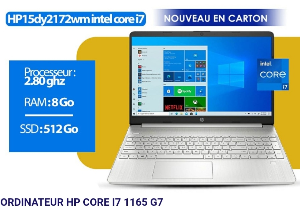 Ordinateur HP corei7 1165 G7 Ordinateur HP corei7 1165 G7