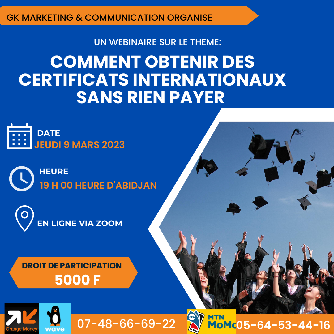 WEBINAIRE EN LIGNE SUR ZOOM