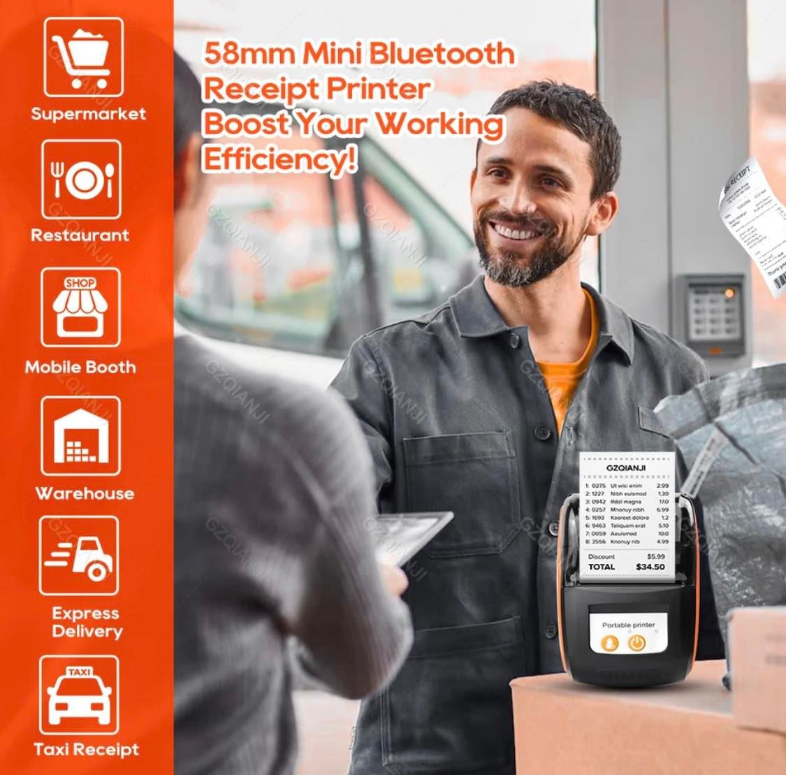 Imprimante Portable Bluetooth / Printer Portable Bluetooth