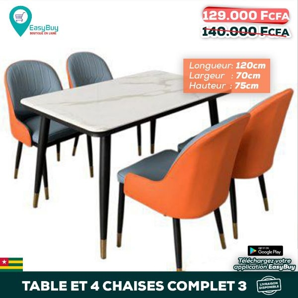 Table à Manger et 4 Chaises.