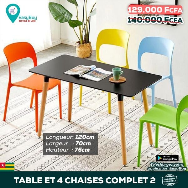 Table à Manger et 4 Chaises