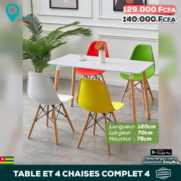 Table à Manger et 4 Chaises