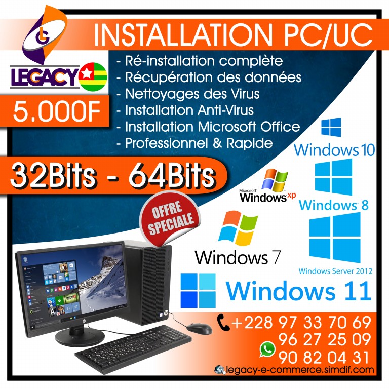 INSTALLATION ORDINATEUR