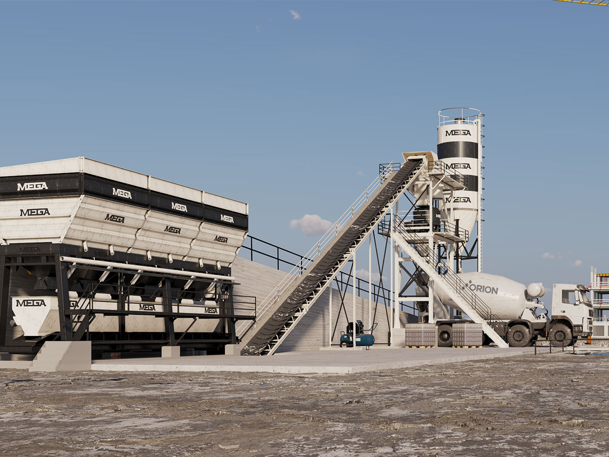 MEGA CENTRALE À BÉTON 30 m3 - MALAXEUR À BÉTON ‘PAN’ - EXPÉDITION GRATUITE MEGA CENTRALE À BÉTON 30 m3 - MALAXEUR À BÉTON ‘PAN’ - EXPÉDITION GRATUITE