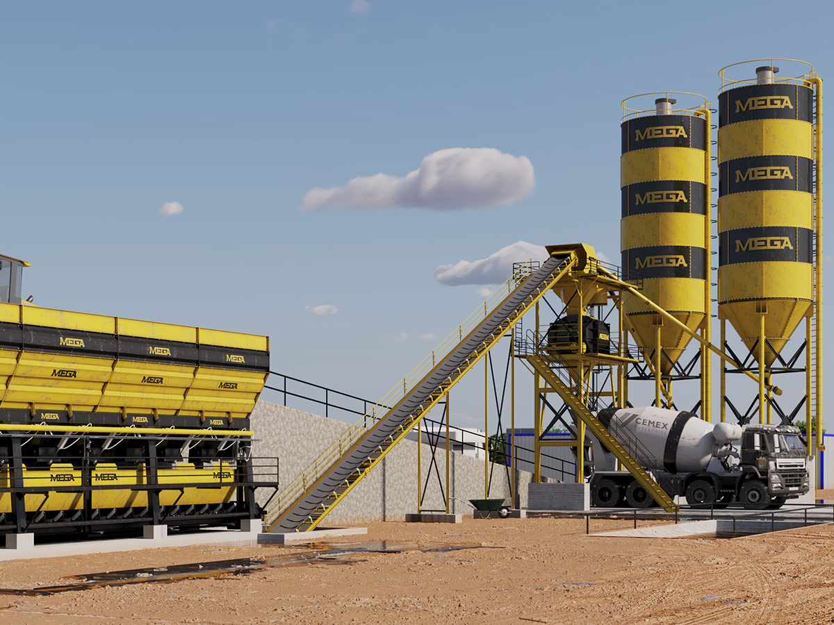 MEGA CENTRALE À BÉTON 90 m3 - MALAXEUR À BÉTON ‘TWINSHAFT’ - EXPÉDITION GRATUITE