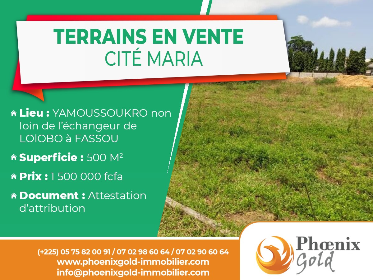 vente de terrains à Yamoussoukro