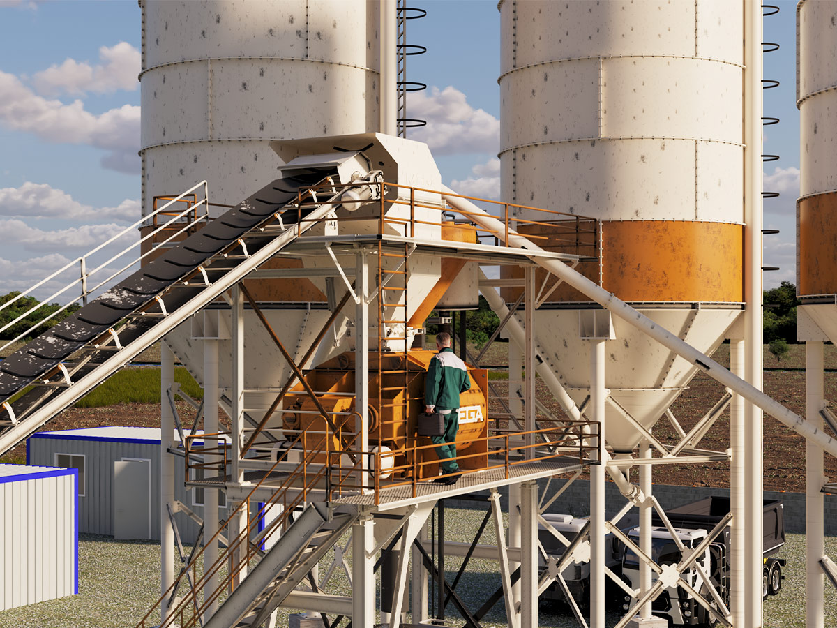 MEGA CENTRALE À BÉTON 150 m3 - MALAXEUR À BÉTON ‘TWINSHAFT’ - EXPÉDITION GRATUITE