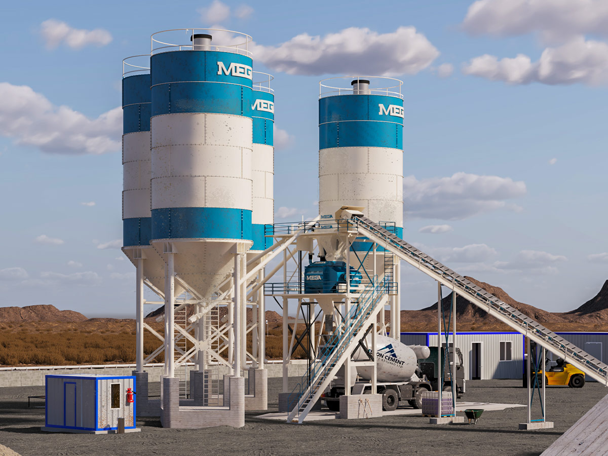 CENTRALE À BÉTON DE 200 m3 - MEGA 200.TW