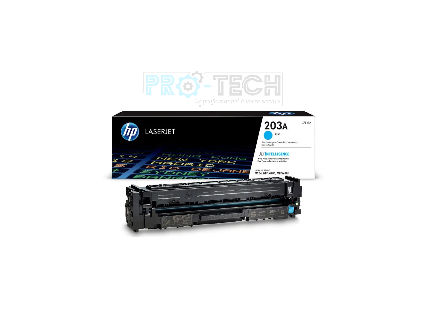 Toner laser HP 203A (CF540A-CF541A-CF542A-CF543A) Authentique (Original)