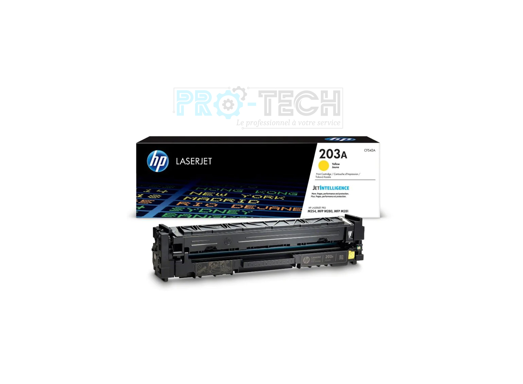 Toner laser HP 203A (CF540A-CF541A-CF542A-CF543A) Authentique (Original)