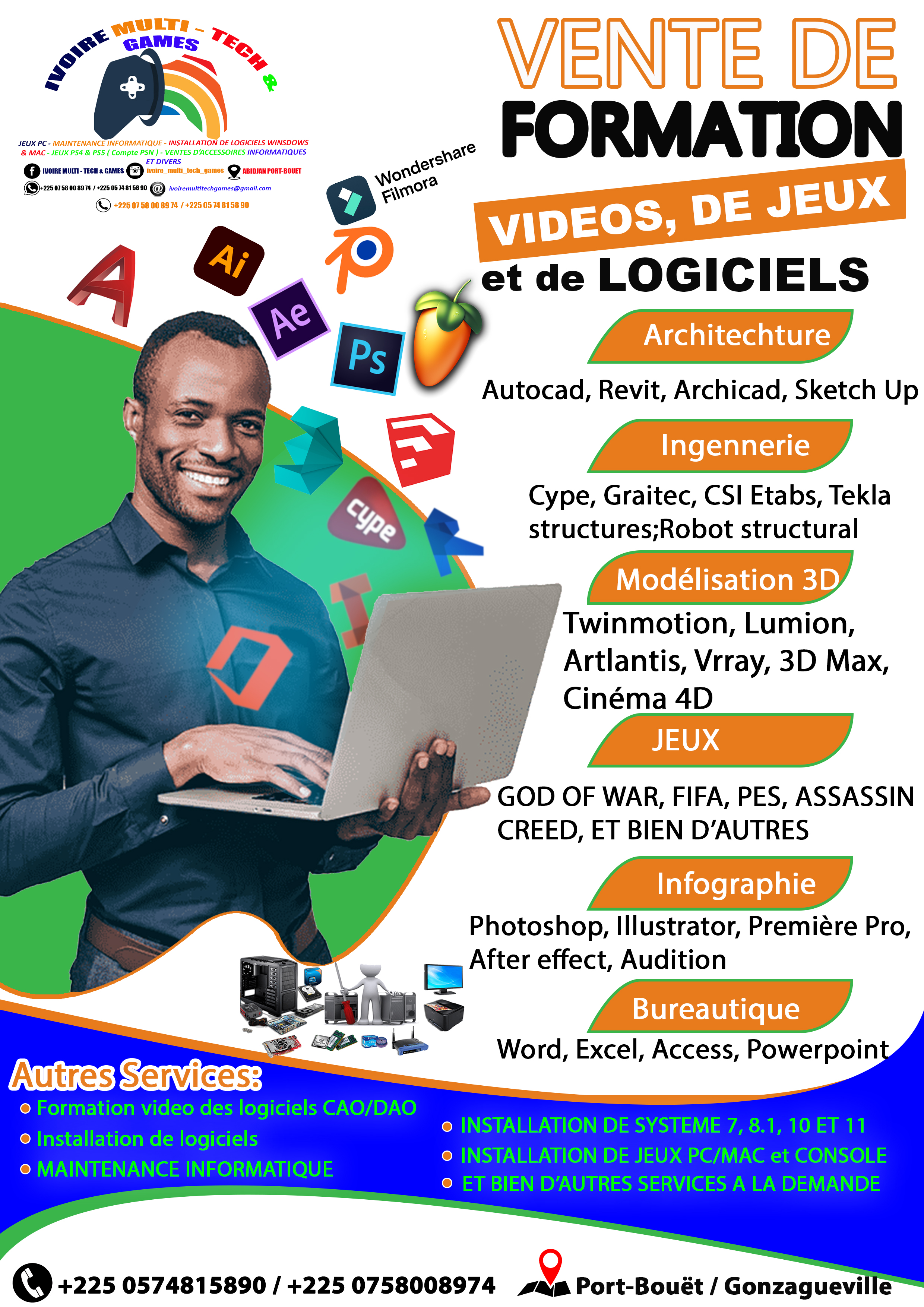 INSTALLATION DE LOGICIEL TOUS LES DOMAINES