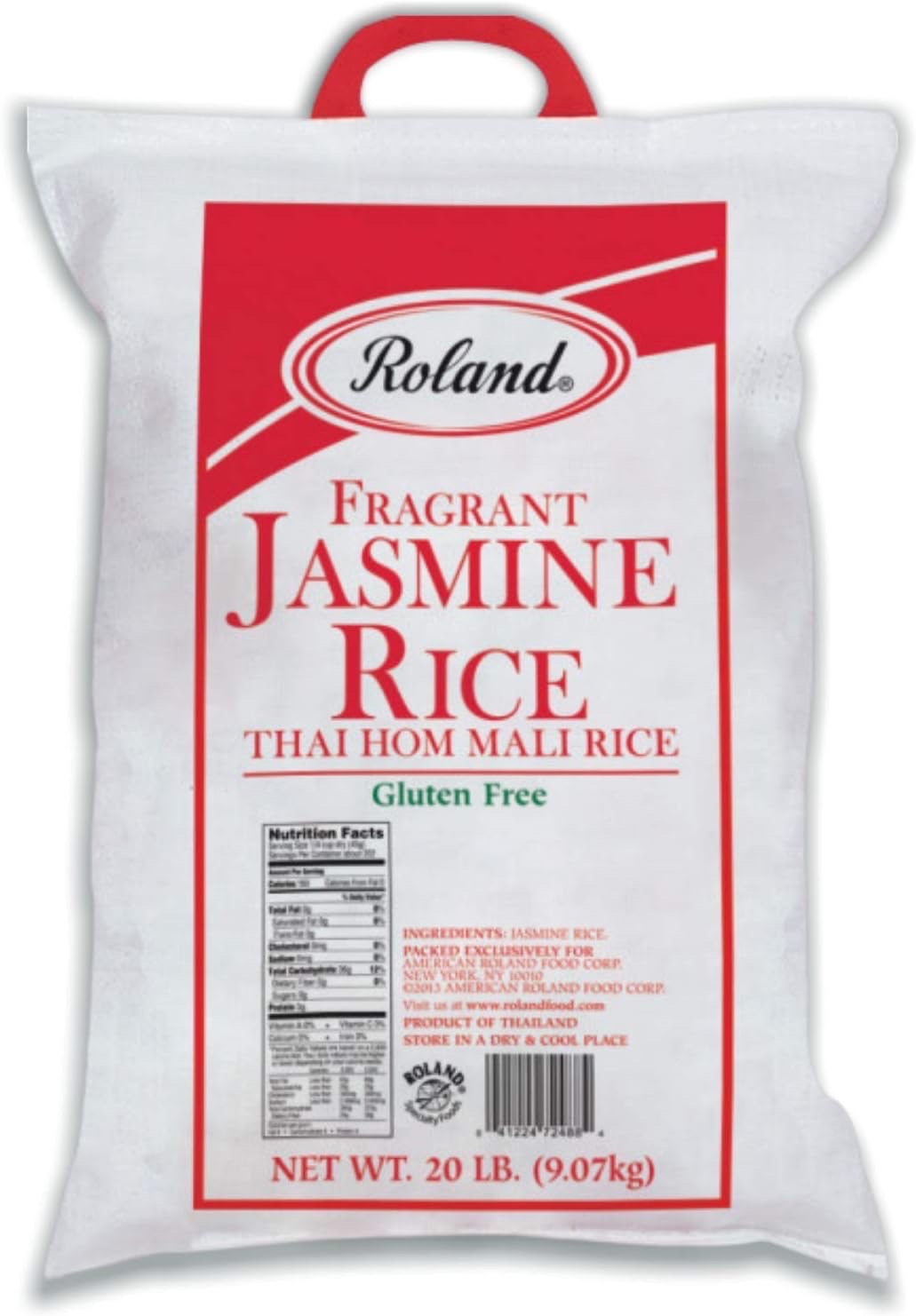 Roland Foods Riz au jasmin parfumé de Thailande, sac de 9kg et 10kg