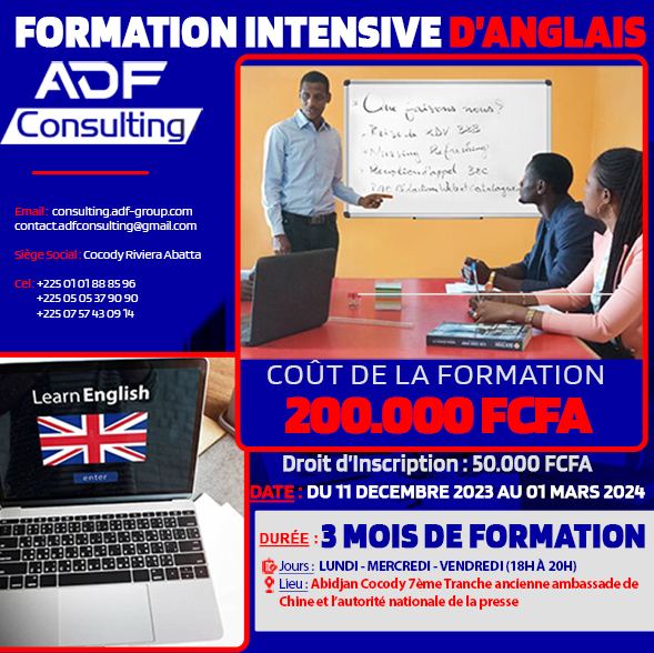 FORMATION INTENSIVE EN LANGUE ANGLAISE FORMATION INTENSIVE EN LANGUE ANGLAISE