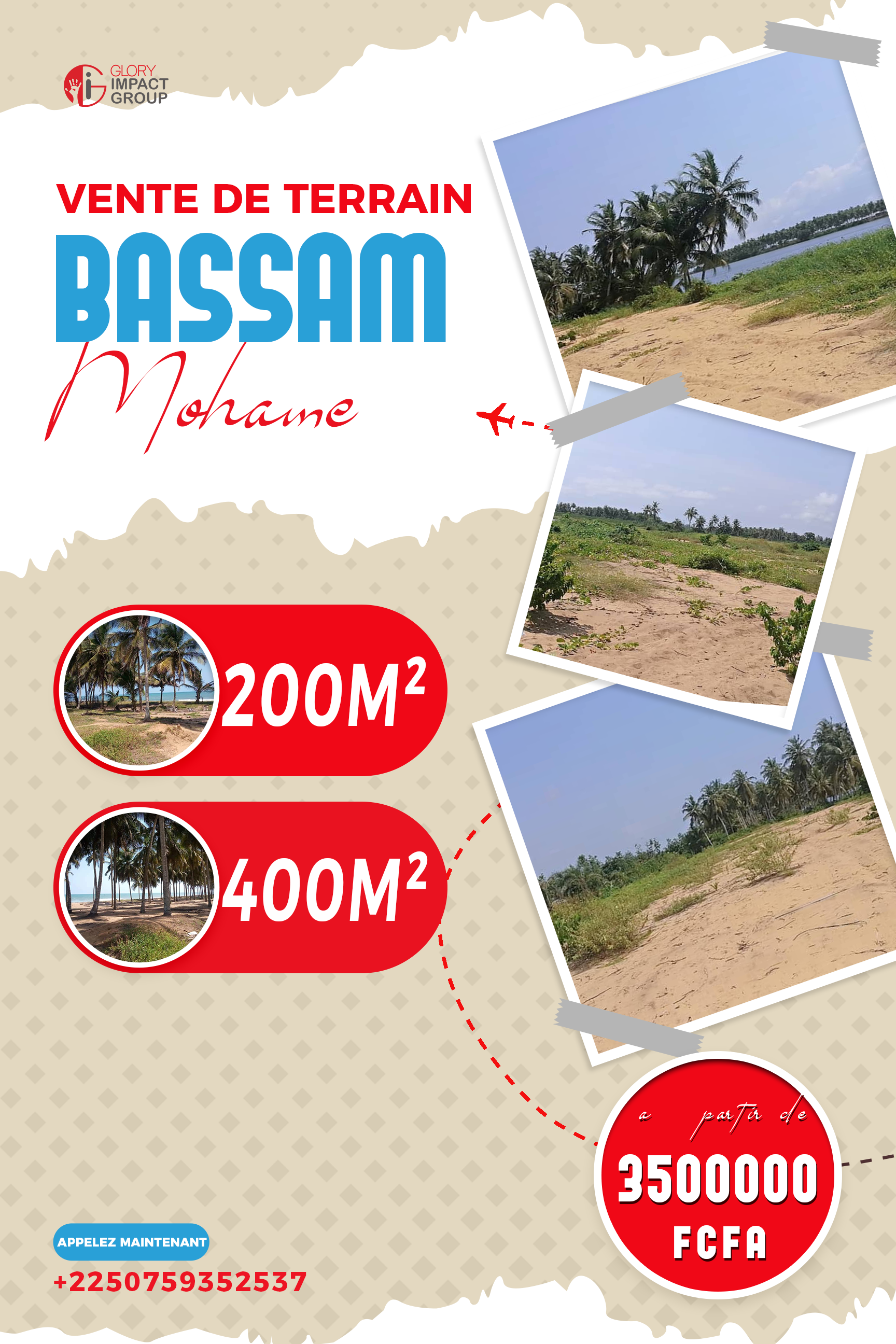 VENTE DE TERRAINS A ASSINIE MOHAME VENTE DE TERRAINS A ASSINIE MOHAME