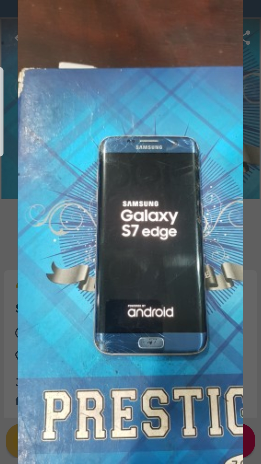 vente d un téléphone samsung Galaxy s7 edge deuxième main. en très bon état.