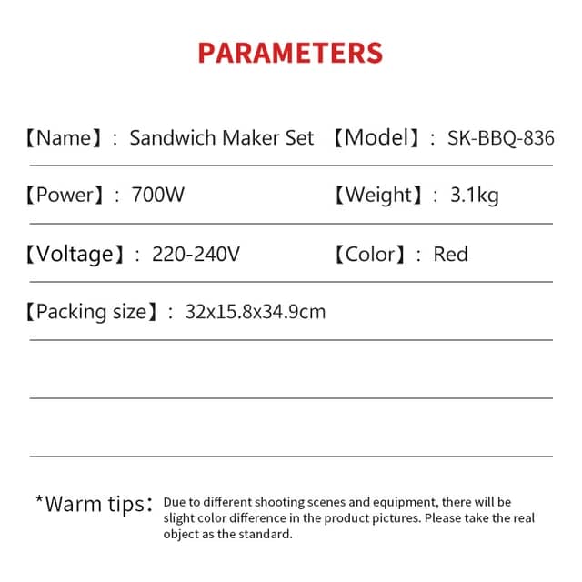 Machine à Sandwich multifonctionnelle 6 en 1