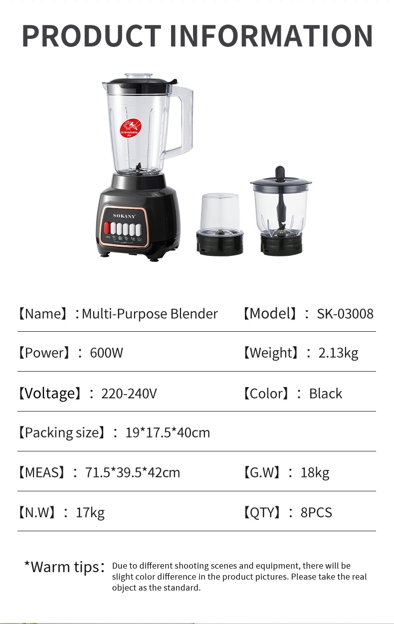 Mélangeur à cocktail multifonctionnel 3 en 1