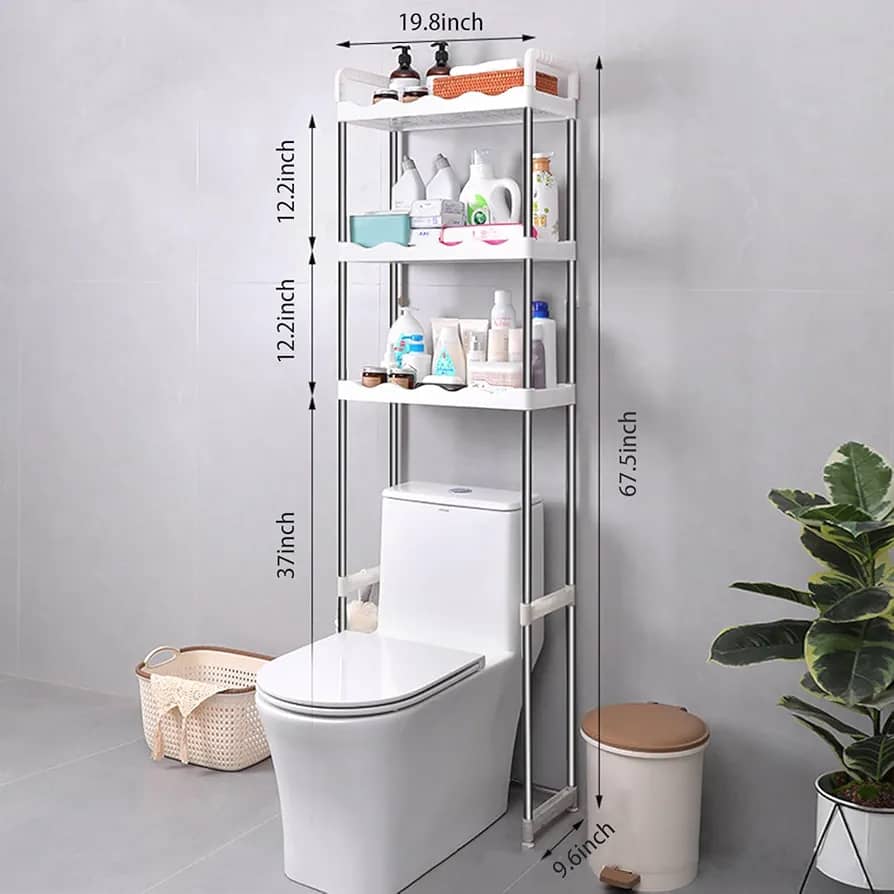 ÉTAGÈRE MURALE DE RANGEMENT POUR TOILETTE