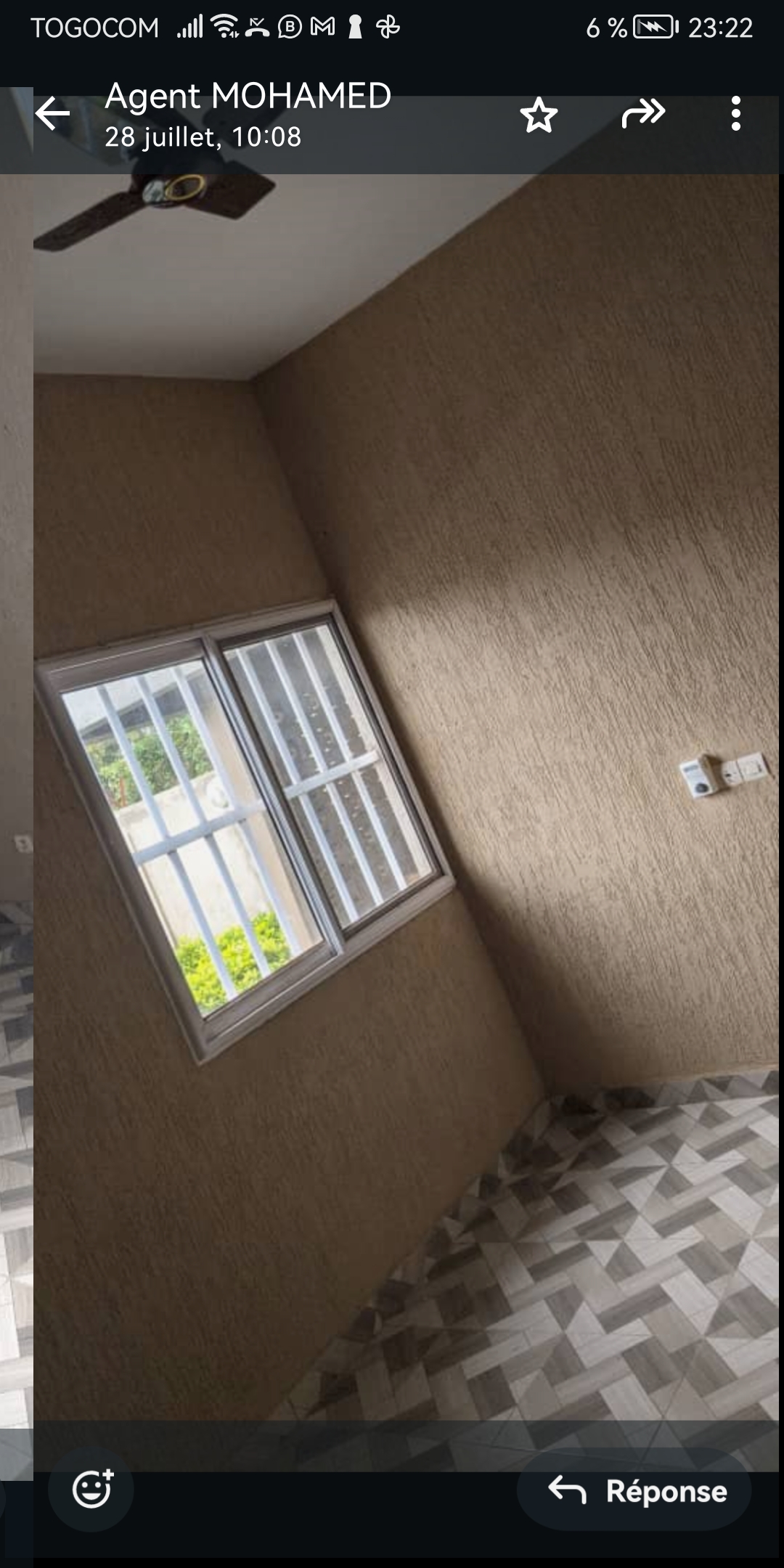 chambre salon WC Douche interne