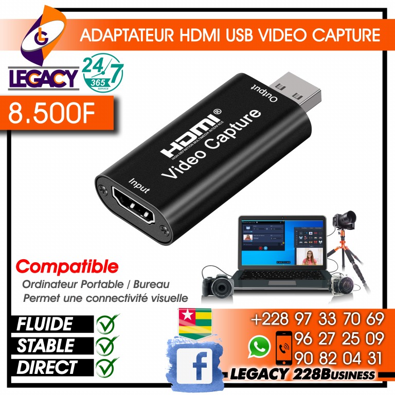 ADAPTATEUR HDMI USB VIDEO CAPTURE