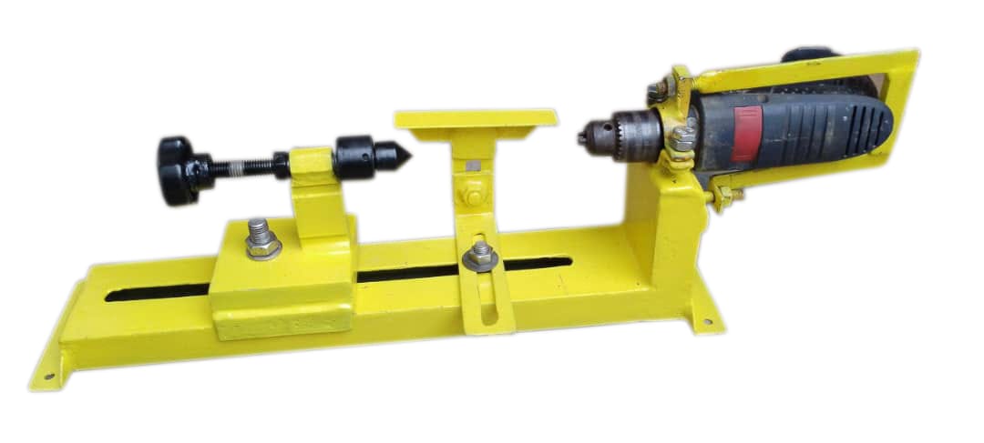 Mini tour à bois avec perceuse