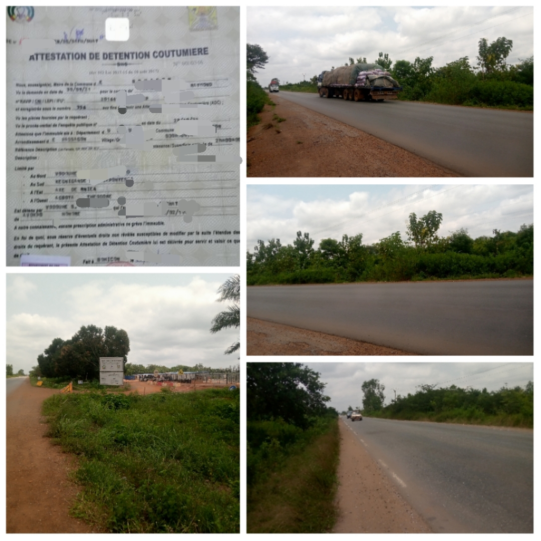 TERRAIN DE 11 HECTARES SIS À KASSEHLO (DJIDJA) AVEC ADC AU BORD DU GOUDRON À VENDRE.