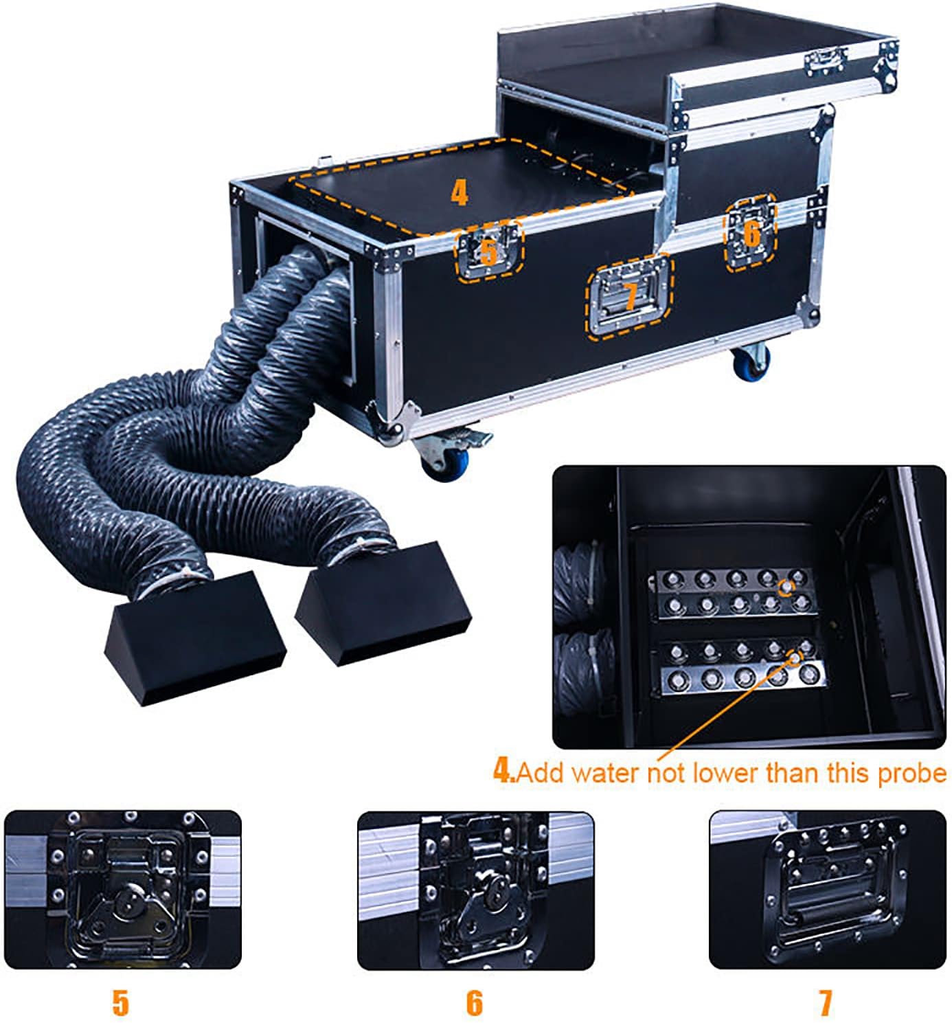 Machine à fumée lourde 3000W deux têtes pour votre soirée