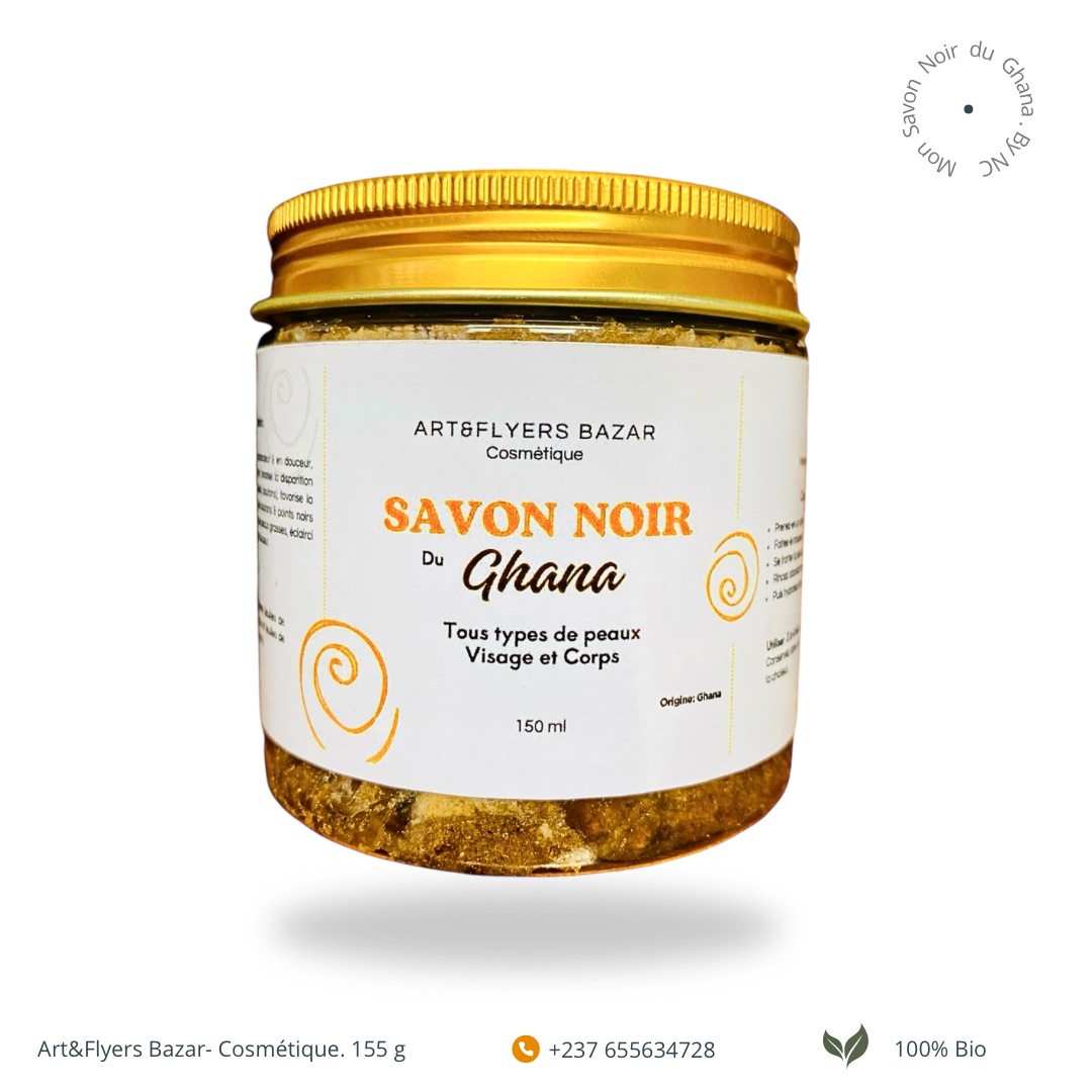SAVON NOIR DU GHANA . 155g