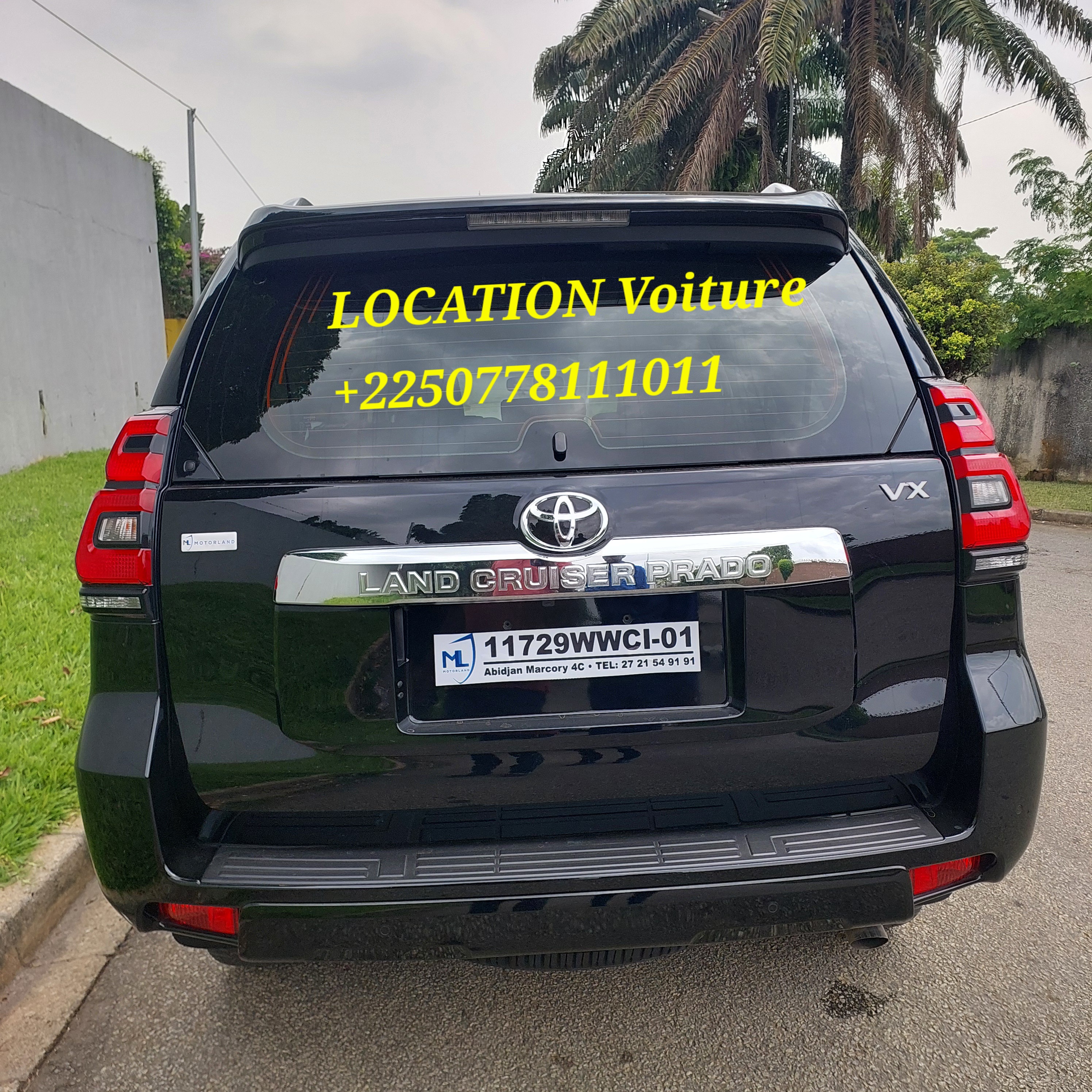 Location- TOYOTA PRADO 4X4 Abidjan
