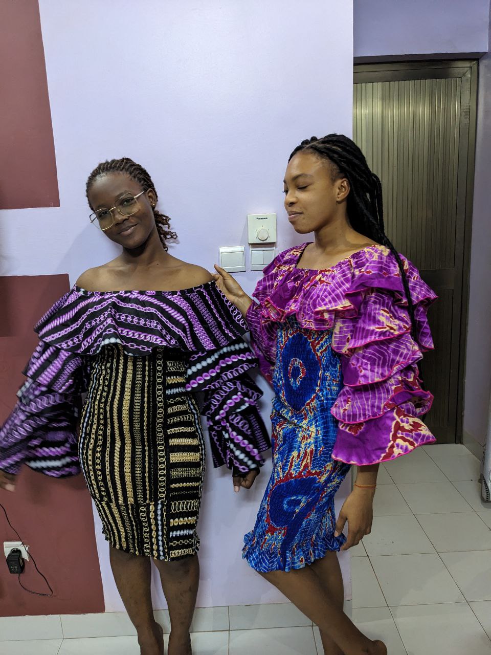 Robe élastique deux tons