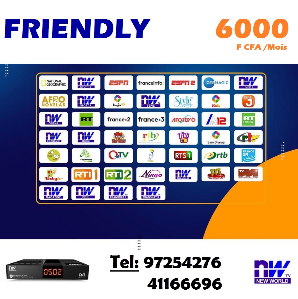Reabonnement NEW WORLD disponible : Tel /whatsapp : +229 97254276 Reabonnement NEW WORLD disponible : Tel /whatsapp : +229 97254276