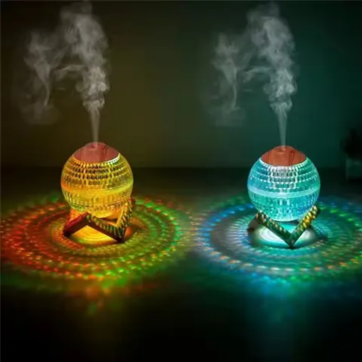 Humidificateur Boule de Cristal 350ml avec Veilleuse RGB