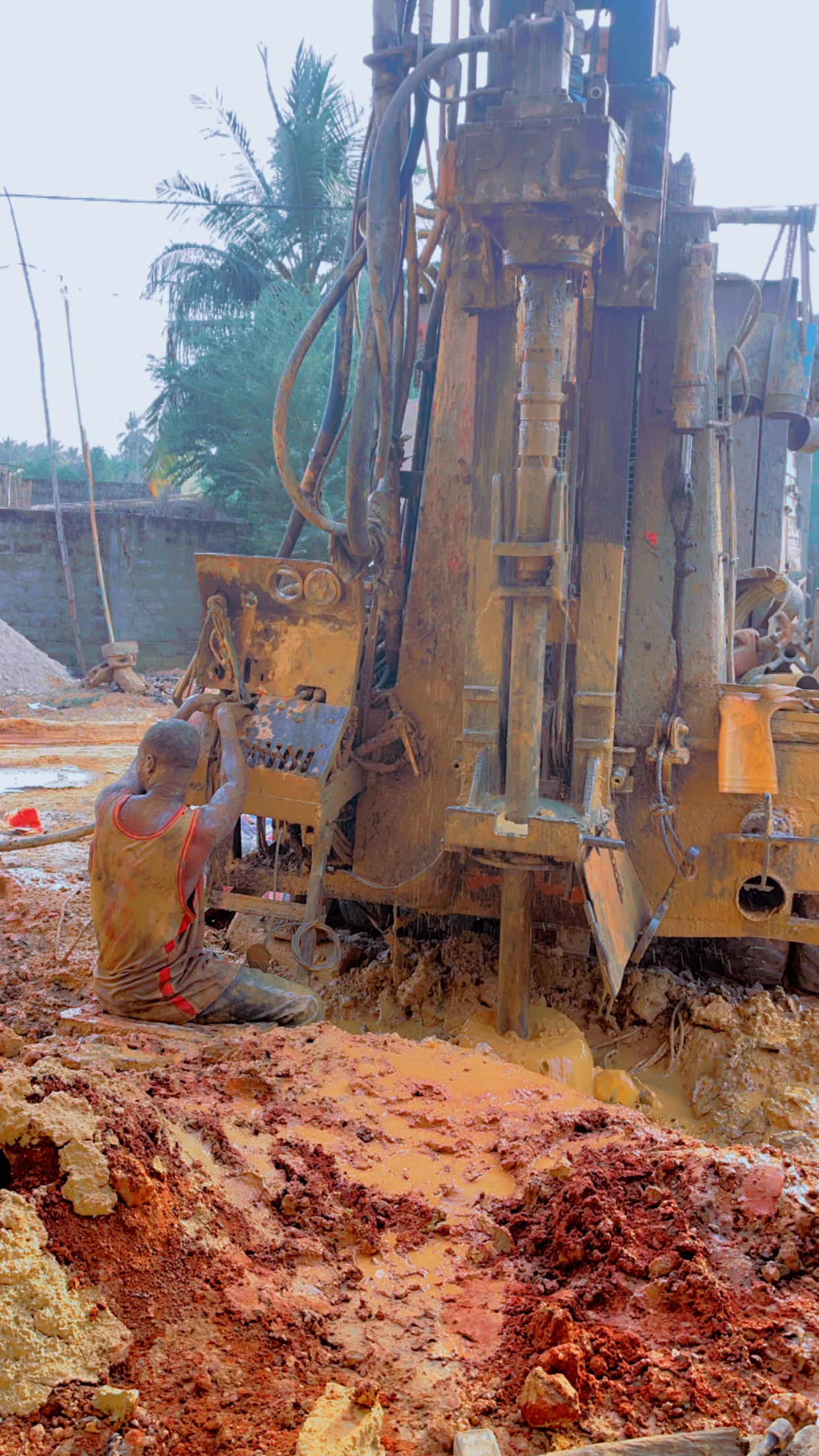 Avec l’établissement, Forage fontaine