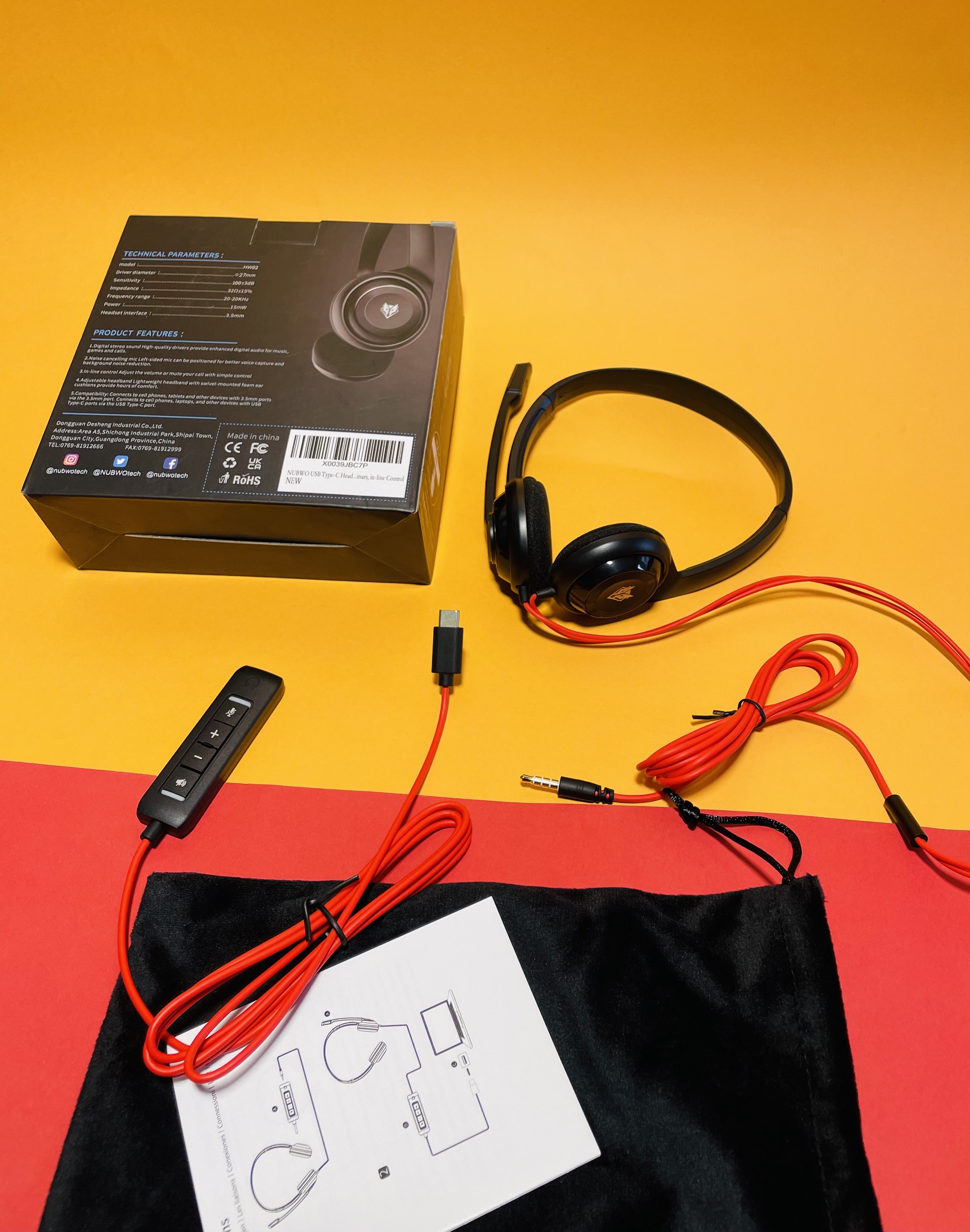 Casque NUBWO HW02 - USB-C + Jack 3.5mm