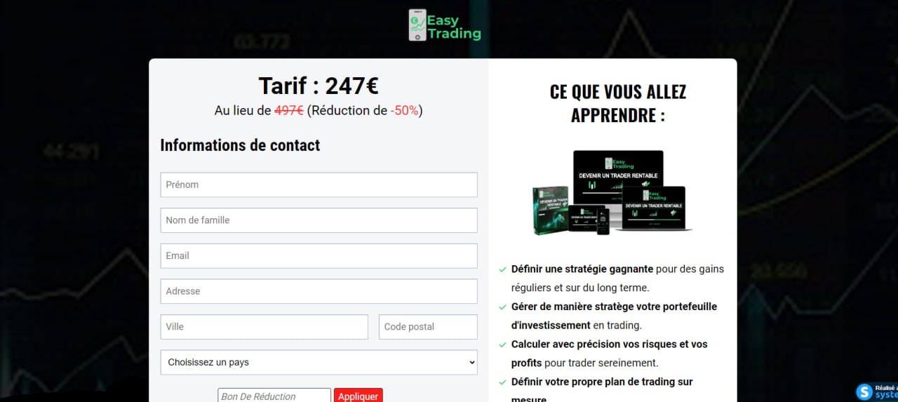 Formation : Easy – Trading Formation 2023