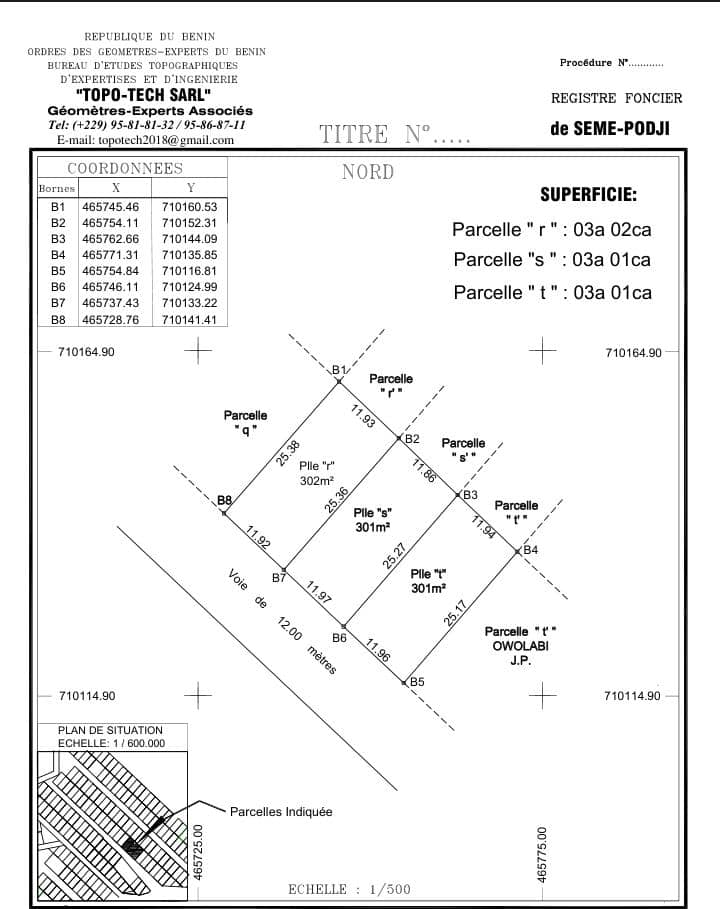PARCELLE A QUELQUES MÈTRES DU GOUDRON A DJA COMMUNE DE SEME PODJI VERS LA FRONTIÈRE NIGERIA PARCELLE A QUELQUES MÈTRES DU GOUDRON A DJA COMMUNE DE SEME PODJI VERS LA FRONTIÈRE NIGERIA