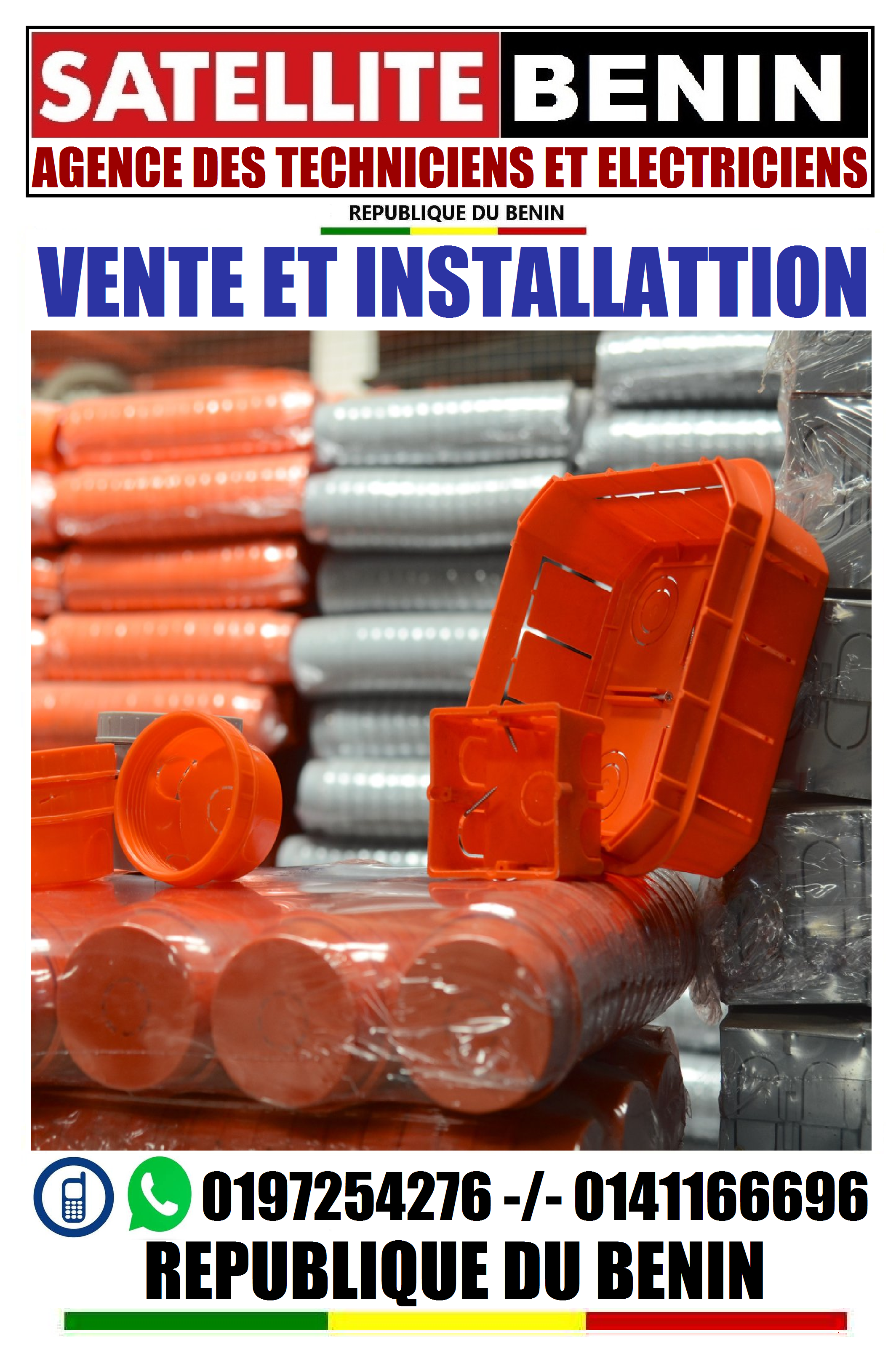 VENTE ET INSTALLATION DES EQUIPEMENTS ELECTRIQUE PARTOUT AU BENIN VENTE ET INSTALLATION DES EQUIPEMENTS ELECTRIQUE PARTOUT AU BENIN